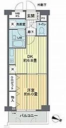 堂ノ下マンション 1DKの間取図画像