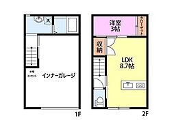 エムガレージ 1LDKの間取図画像