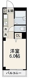 グランデ伊藤 ワンルームの間取図画像