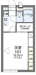 レオパレスヤナギ 1Kの間取図画像
