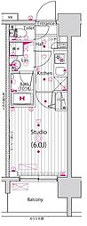 ガーラ・プレシャス大森 1Kの間取図画像