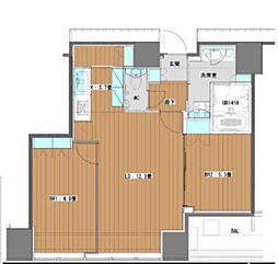 ホワイトタワー浜松町 2LDKの間取図画像