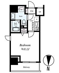 AZEST亀戸 5階1Kの間取り