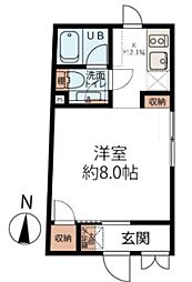 COMFORTEMINENCE ワンルームの間取図画像