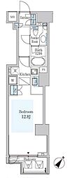 オーキッドレジデンス六本木 ワンルームの間取図画像