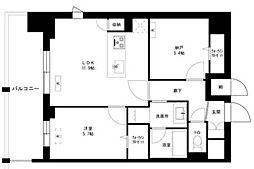 東京マンション 1SLDKの間取図画像