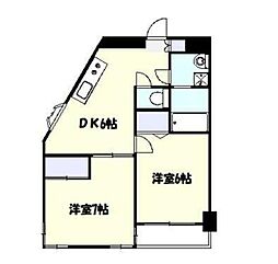 フェニックス鷺沼 2DKの間取図画像