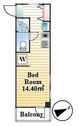 PRINCEHOMES大井町 ワンルームの間取図画像
