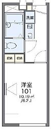 レオパレスゆりのき 1Kの間取図画像