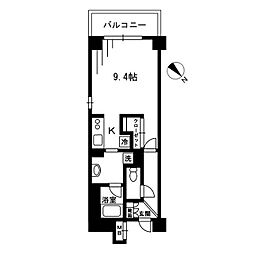 レジディア荻窪 ワンルームの間取図画像
