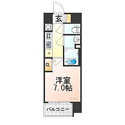 ベラジオレガシー葛野大路八条 1Kの間取図画像