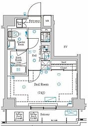 ラフィスタときわ台 1Kの間取図画像