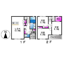 PORTO稲田本町 3LDKの間取図画像