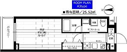 ステージグランデ蒲田2 1Kの間取図画像