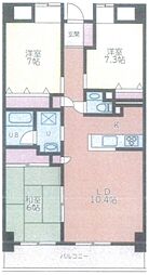 コルビュジェ藤沢 3LDKの間取図画像