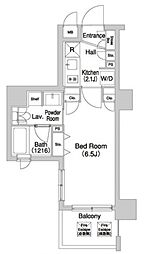 コンフォリア清澄白河トロワ 9階1Kの間取り