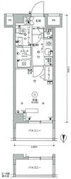 スカイコート品川パークサイド 1Kの間取図画像