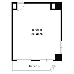 コシノパークサイドビル ワンルームの間取図画像