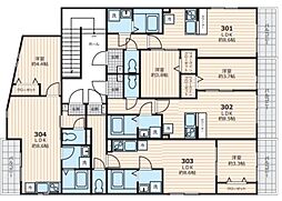 Ｐａｒｋｌｅｔ・高坂 3階1LDKの間取り