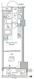 パークアクシス品川天王洲アイル 1DKの間取図画像