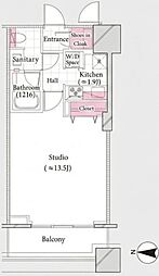 コンシェリア西新宿タワーズウエスト 1Kの間取図画像
