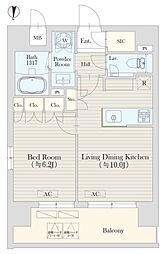 グランレスト渋谷大山町 1LDKの間取図画像