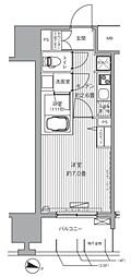 センテニアル王子神谷 1Kの間取図画像