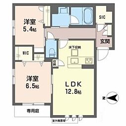 shamaison Ecracie 2LDKの間取図画像