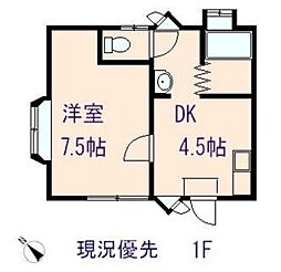 パーソナルマンション 1階1DKの間取り