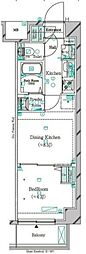 GALICIA品川南大井 1DKの間取図画像