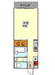 ピュア・メゾン長島 1Kの間取図画像