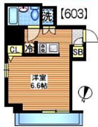 パークサイド西巣鴨 1Kの間取図画像