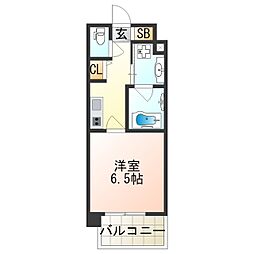 ストークレジデンス昭和町 1Kの間取図画像
