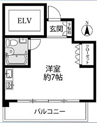ジェハンシュンビル ワンルームの間取図画像
