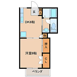 エルボアール 1DKの間取図画像