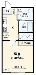 Lucent船橋 1Kの間取図画像