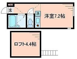 アクシス菊名 ワンルームの間取図画像