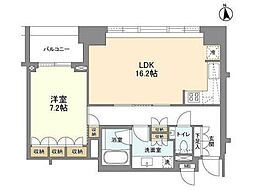 LaSante麻布十番 1LDKの間取図画像