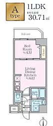 足立区東和2丁目マンション 1LDKの間取図画像