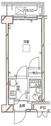 ダイホープラザ幡ヶ谷 1Kの間取図画像