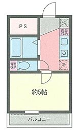 茅ヶ崎ダイカンプラザシティ 1Kの間取図画像