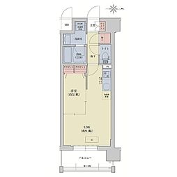 リシュドール梅小路 1LDKの間取図画像