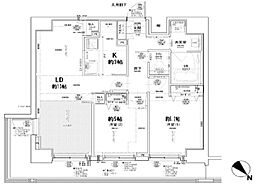 ドゥーエ東十条 2LDKの間取図画像