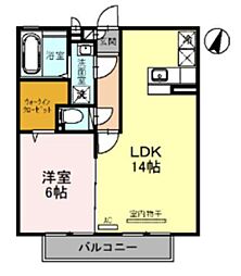シャトレー 1LDKの間取図画像