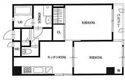 テングッドアラト 2DKの間取図画像