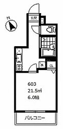クレッシェンドK 1Kの間取図画像