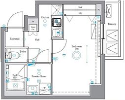 ユリカロゼAZ西台 1Kの間取図画像