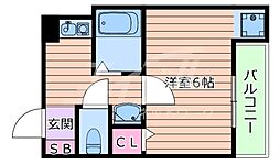 メゾン・ドルミエール 1Kの間取図画像