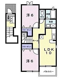 アルドーレ3 2LDKの間取図画像