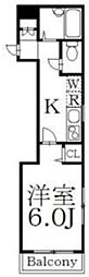 エクセレント野方 1Kの間取図画像